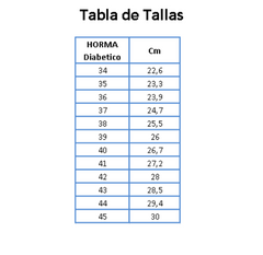 Zapatilla para Diabético