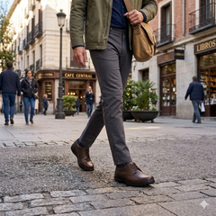 Zapato Diabético Con Cordón Cafe